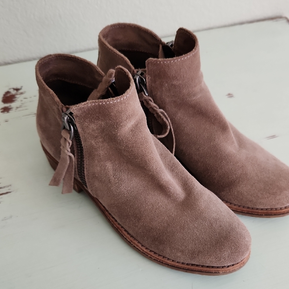 Dolce Vita Suede Ankle Boots - Tan